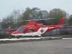 Záchranárský vrtuľník v Michalovciach