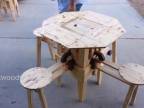 Praktický skladací prenosný stolík so stoličkami