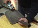 Výroba noža zo starého rýľa a betónu