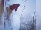 Nový snowboardový trik zvaný "Vešiak"