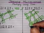 Japonský spôsob násobenia čísel pomocou paralelných čiar