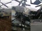 Poškodená ruská helikoptéra (KA-52)