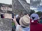 Aj napriek prísnemu zákazu vyliezla na pyramídu Kukulkan-a v mexickom Čičen Ica