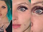 Prišla o oko a miluje piercingy, tak si dala vyrobiť oko s piercingom!