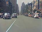 New York v roce 1945 (60FPS, HD, Barevné)