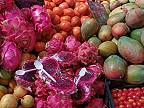 Ponuka ovocia a zeleniny na trhovisku Nuestra Señora de África v Santa Cruz