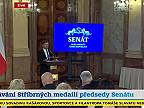 Jiří Mádl na slávnostnom odovzdávaní Strieborných medailí predsedu Senátu