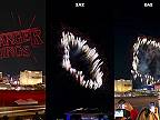 5000 dronov na oslavu finále seriálu Stranger Things (Las Vegas)