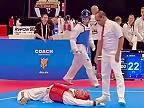 Prekvapivý kop počas Taekwondo zápasu