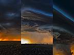 Vidieť supercelu počas západu slnka je neuveriteľný zážitok (Nebraska, USA)