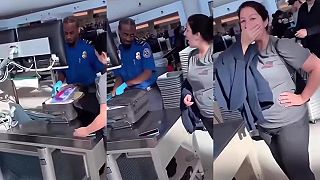 Žena na letiskovej kontrole