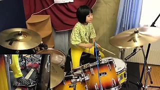 8-ročná Japonka Yoyoka začala bubnovať, keď mala 2 roky, teraz je z nej profík