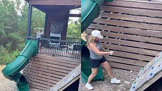 video Tá šmykľavka je určená pre deti!