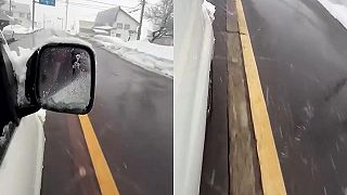 video V niektorých oblastiach Japonska v zime postrekujú cesty, aby nezamrzli