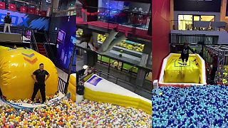 video Zábava na nafukovacom vankúši (blobe)