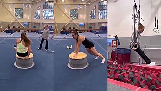 video Gymnastky si vyskúšali mužskú gymnastiku