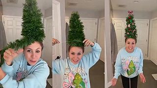 video Návod, ako si spraviť z vlasov vianočný stromček