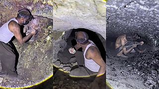 video Ťažba čierneho uhlia pomocou výbušniny