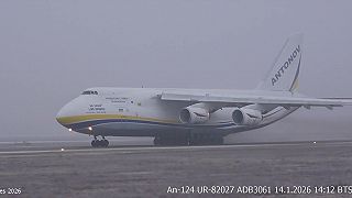 video AN-124 UR-82027 14.1.2026 Bratislava BTS