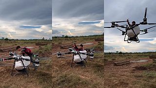 video Brazílčan využíva poľnohospodársky dron DJI Agras T100 aj na vlastnú prepravu