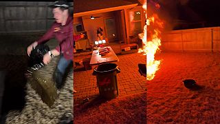 video Tupôň skúsil priliať do ohňa olej
