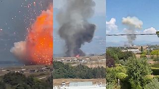 video Rozsiahla explózia a požiar v muničnom závode pri Ríme