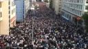 Modlitba moslimov v uliciach Moskvy