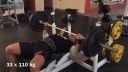 Bench press 33opakování se 110kg