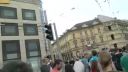 Protest opozície na Námestí SNP