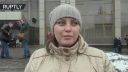 10 tisícový protest v Doneckej republike proti blokáde regió
