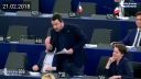 Matteo Salvini opět řádil v Evropském parlamentu (21.02.2018