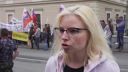 Protest pred politickým súdom s Milanom Mazurekom