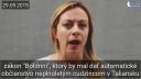 Giorgia Meloni - Viete aké je prvé ustanovenie novej vlády?