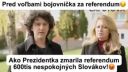 Predvolebná no - name kandidátka bojuje za referendum