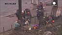 Z demonštrácii Ukrajincov na Euronajdane, keď proruská vláda strieľa po civiloch