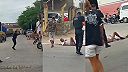 Policajtov naháňal s dlhým nožom, potom sa objavil hrdina s kokosovým orechom!