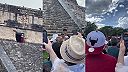 Aj napriek prísnemu zákazu vyliezla na pyramídu Kukulkan-a v mexickom Čičen Ica