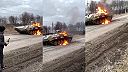 Archívne zábery z počiatku invázie a Ruské BMP-2 v Sumskej oblasti.