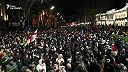 Zhromaždenie v Gruzínsku na podporu rok brániacej sa Ukrajine