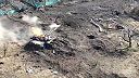 Presný zásah do prielezu T-80BVM
