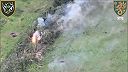 Tank 4. tankovej brigády búši do zákopov okupantov pri Novodonecku