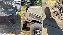HUMVEE Dostal zásah neznámou strelou, posádka žije,Ide o Bielorusov na strane UA
