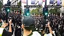 Manifestácia moslimských žien na podporu teroristov z Hamasu