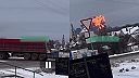 Moment pádu vojenského lietadla IL -76