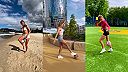 26-ročná freestyle futbalistka Lia Lewis Gribius to s loptou vie