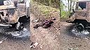 Nákladiak po zásahu FPV dronu