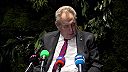 Český exprezident Miloš Zeman po inaugurácii Petra Pellegriniho