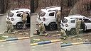 Člen odvodovej komisie tĺkol muža na zemi ( Ukrajina )