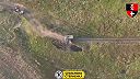 Ruská plechovka po zásahu FPV-čka