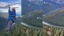 200 kilová obézna žena na zipline